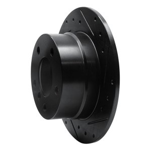 BMW Z3 Brake Rotor (1) - Rear Right - R1 Concepts - Drilled & Slotted - Black - `96-`02